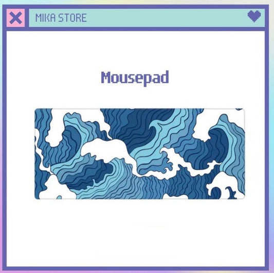 Blue waves mousepad