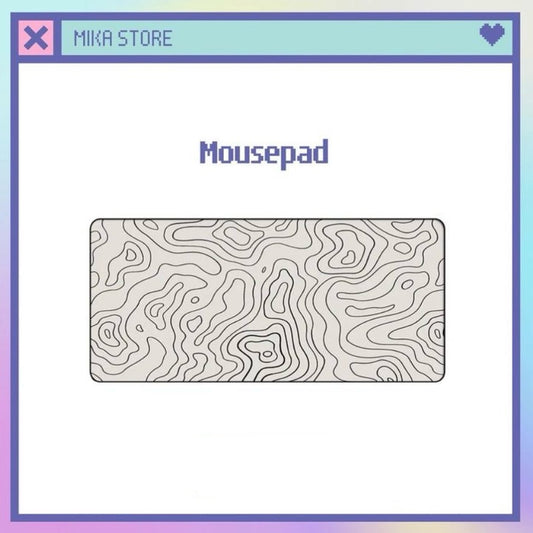 White Topo mousepad