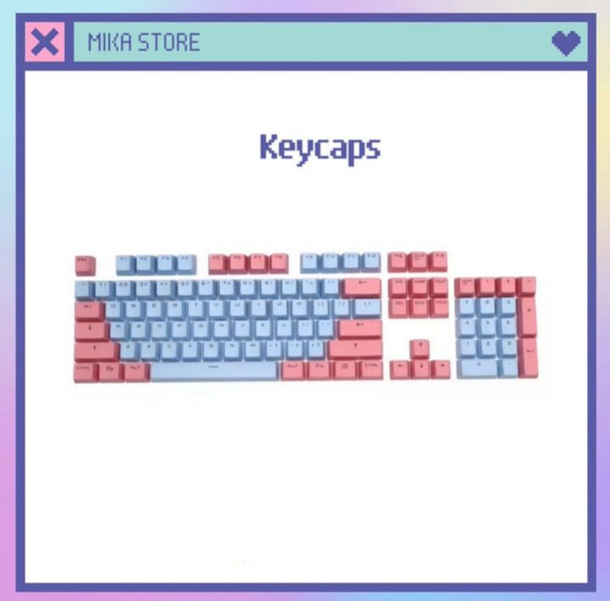 Pink/blue keycaps