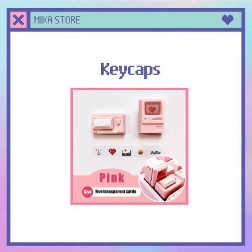 Pink computer keycaps