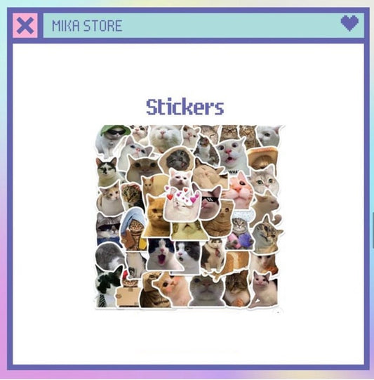 Meow stickers 50 pcs